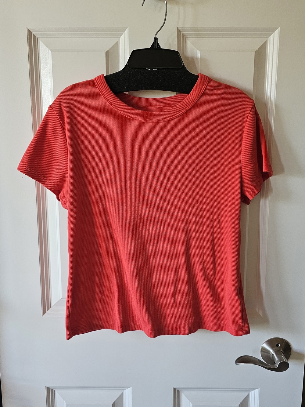 Girl's Classic Crewneck Short Sleeve Top - Red